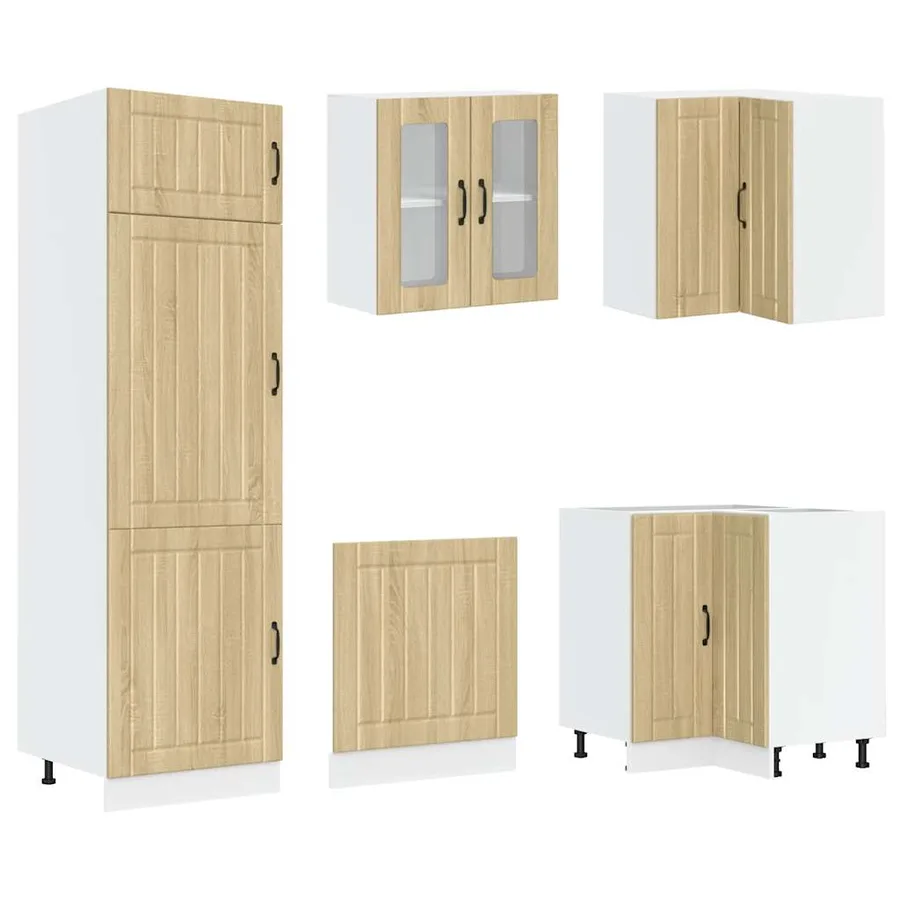Ensemble d'armoires de cuisine 14 pcs Lucca bois d'ingénierie - 5