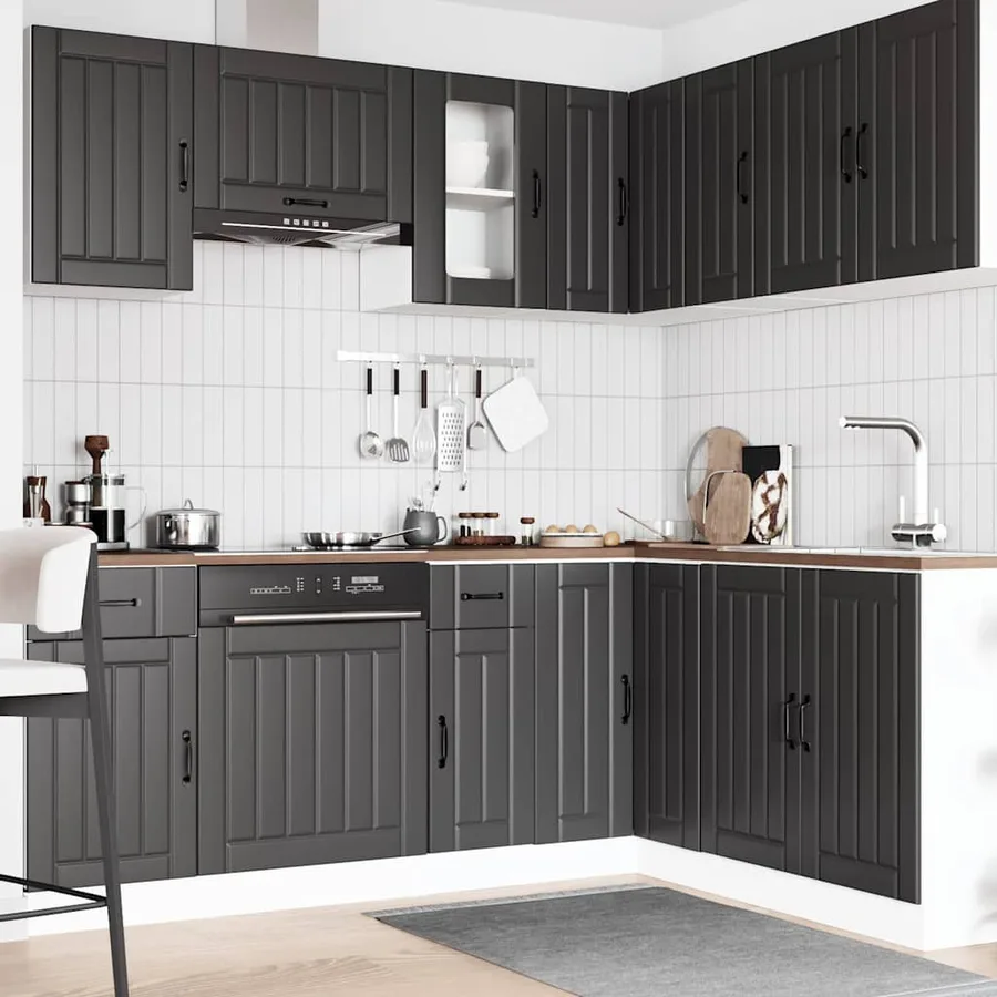 Ensemble d'armoires de cuisine 11 pcs Lucca bois d'ingénierie - 3