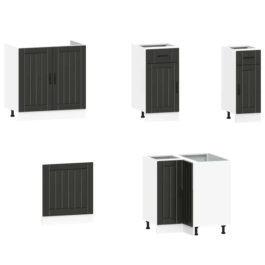 Ensemble d'armoires de cuisine 11 pcs Lucca bois d'ingénierie - 4