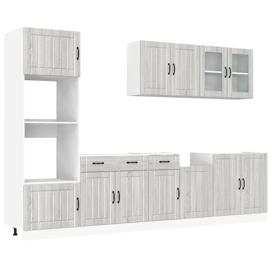 Ensemble d'armoires de cuisine 7 pcs Kalmar bois d'ingénierie - 2