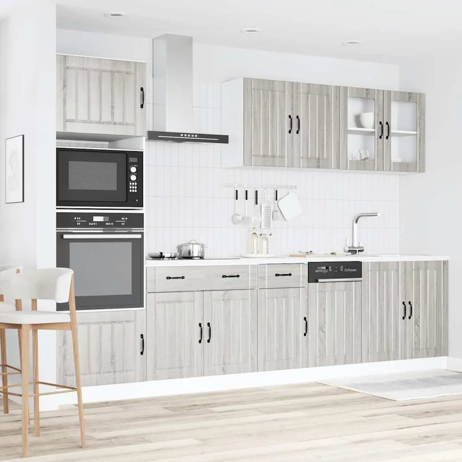 Ensemble d'armoires de cuisine 7 pcs Kalmar bois d'ingénierie - 3