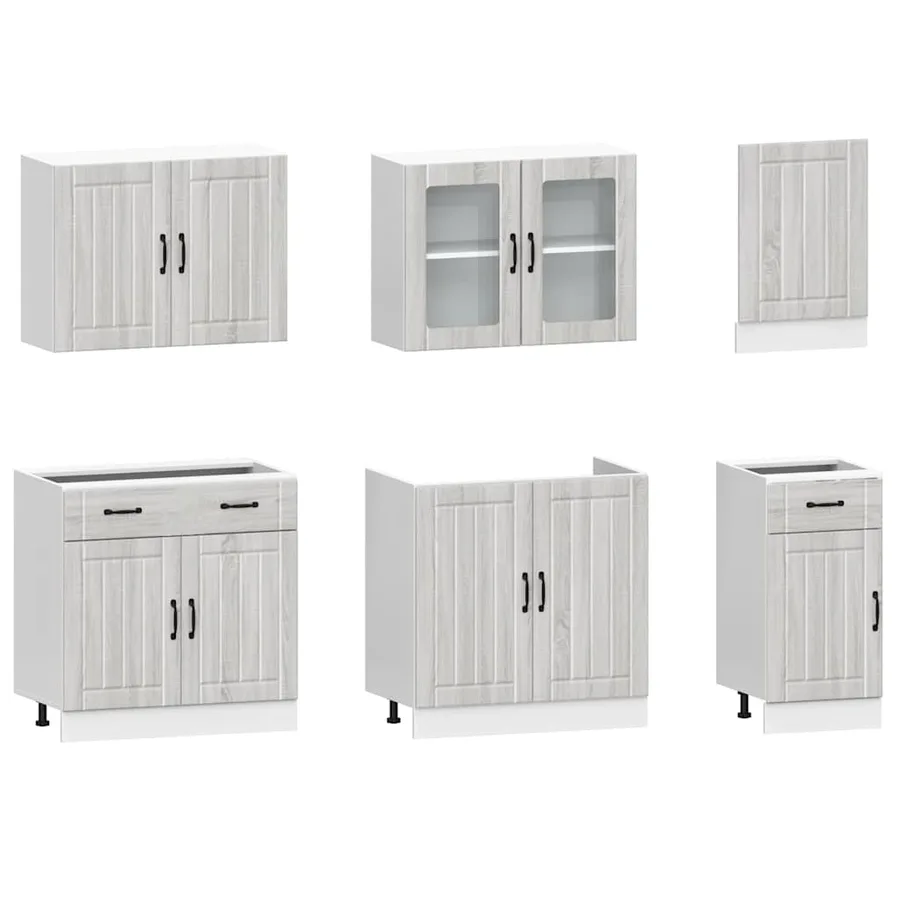 Ensemble d'armoires de cuisine 7 pcs Kalmar bois d'ingénierie - 4