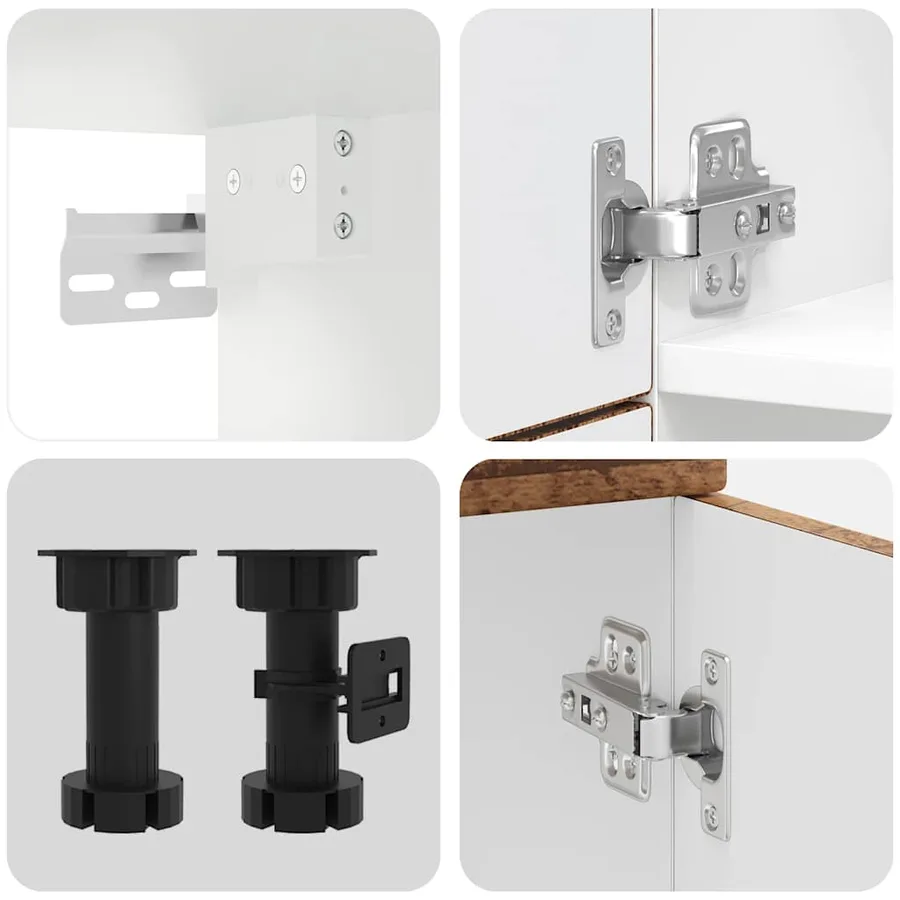 Ensemble d'armoires de cuisine 7 pcs Lucca bois d'ingénierie - 7