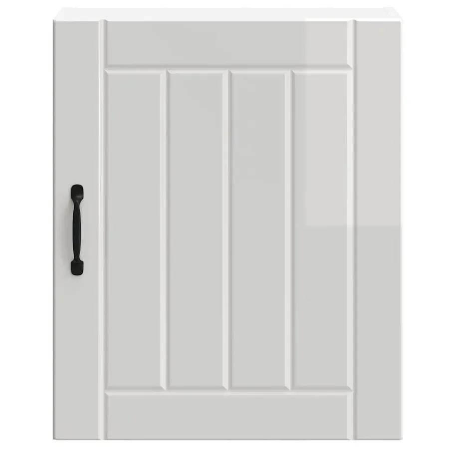 Armoire murale de cuisine Lucca blanc brillant bois ingénierie - 5
