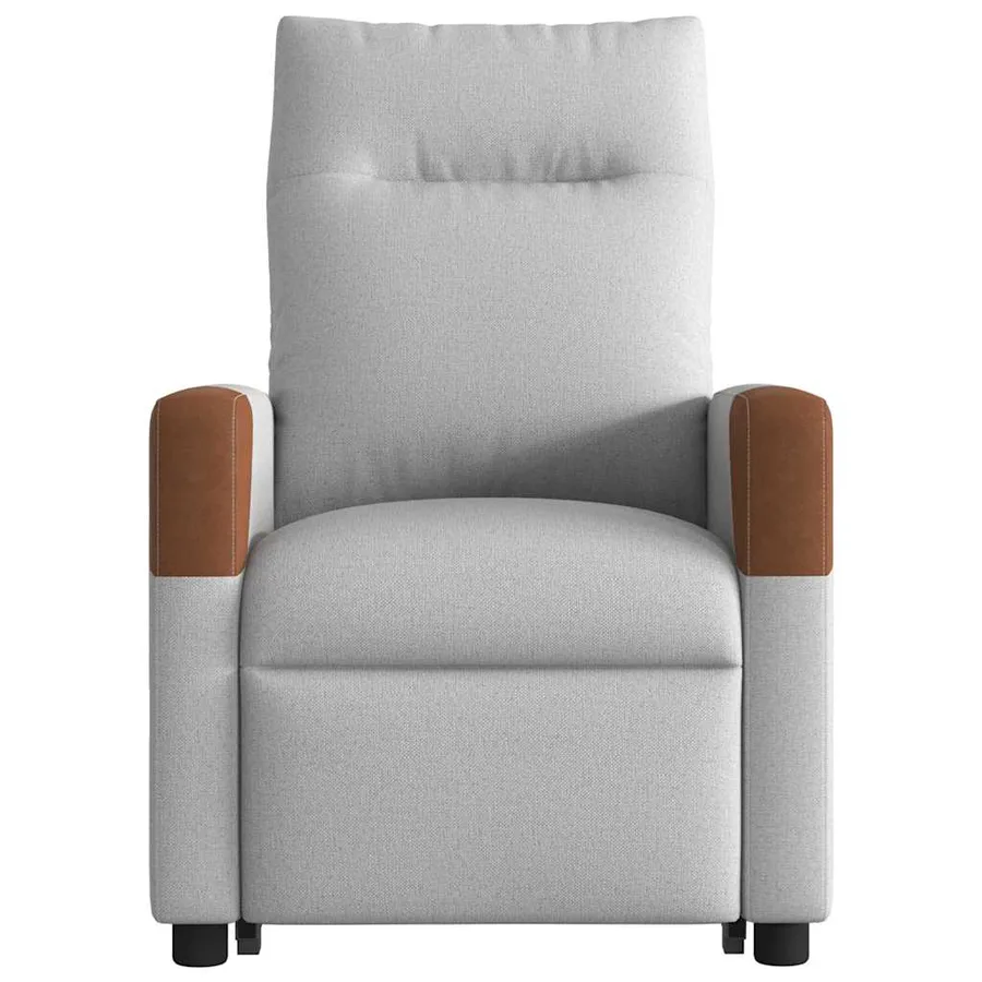 Fauteuil inclinable de massage électrique gris nuage tissu - 5