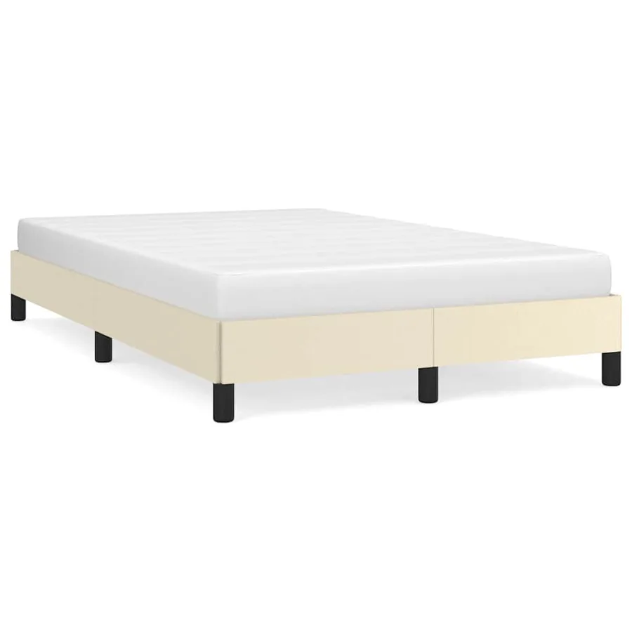 Cadre de lit sans matelas crème 120x190 cm similicuir - 2