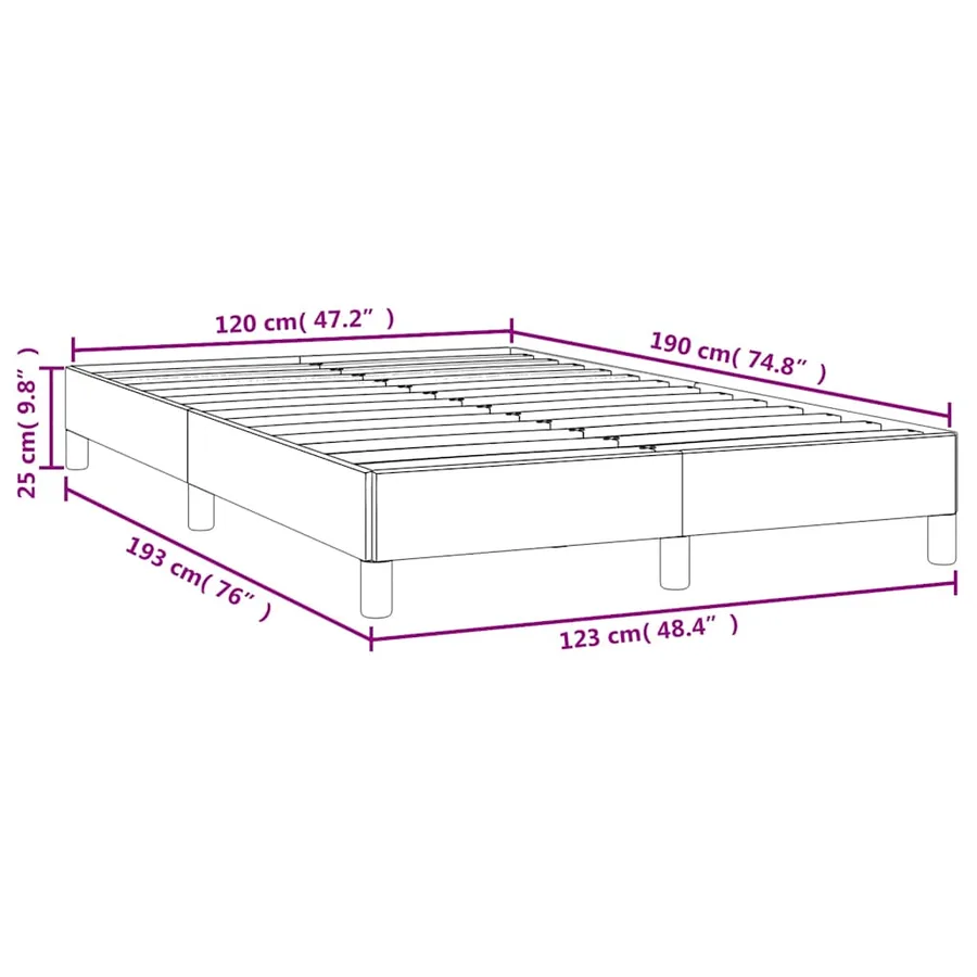 Cadre de lit sans matelas crème 120x190 cm similicuir - 9