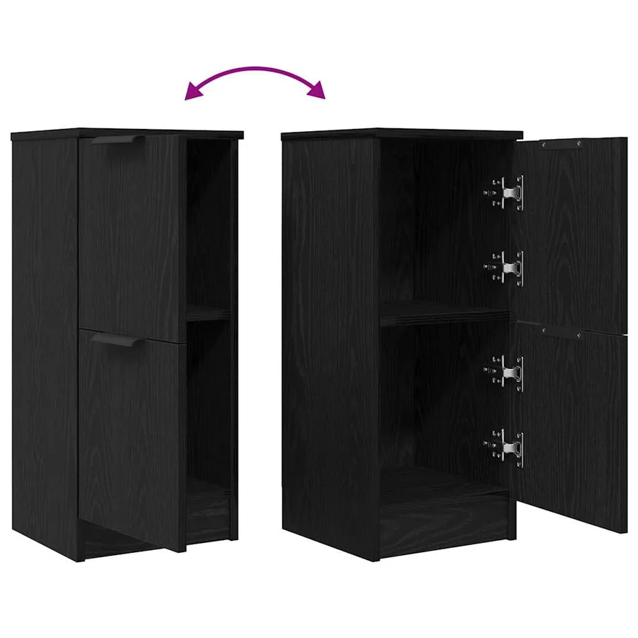 Buffet Chêne noir 30 x 30 x 70 cm Bois d'ingénierie - 10