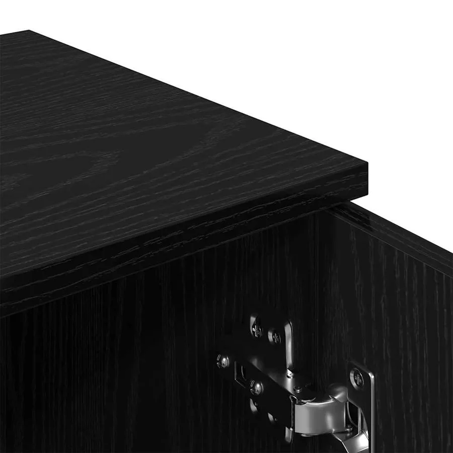 Buffet Chêne noir 30 x 30 x 70 cm Bois d'ingénierie - 9