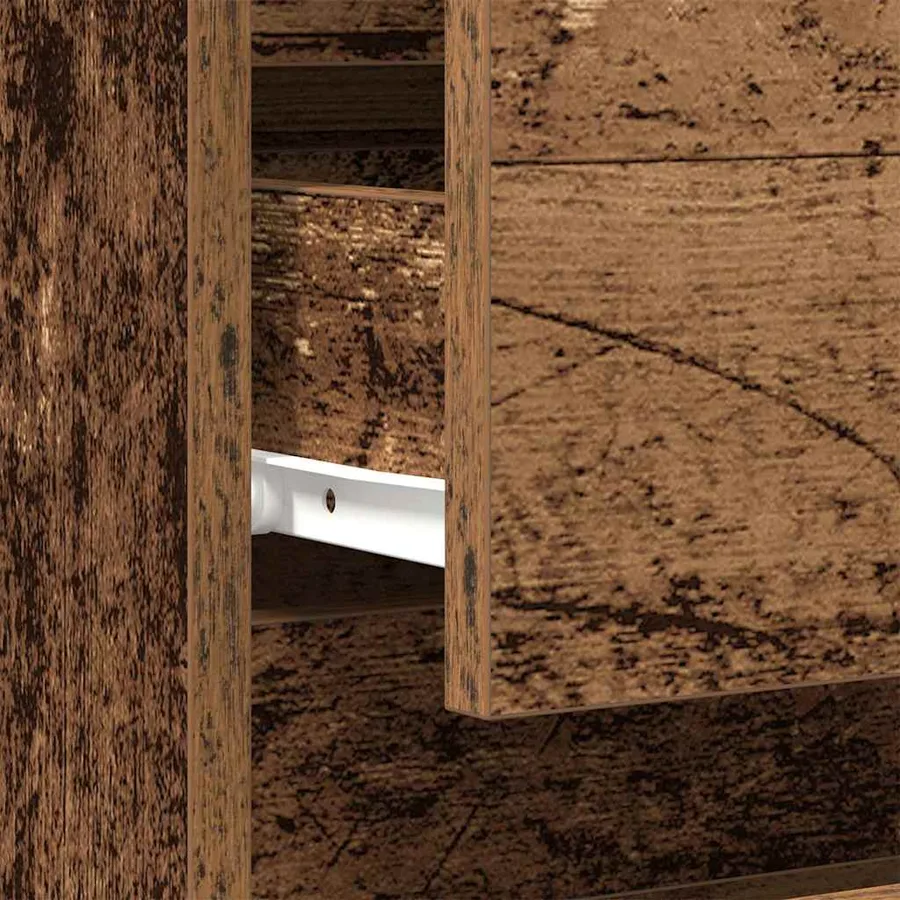 Cabinet de chevet avec tiroir 2 pcs Bois ancien 40 x 35 x 50 cm - 10