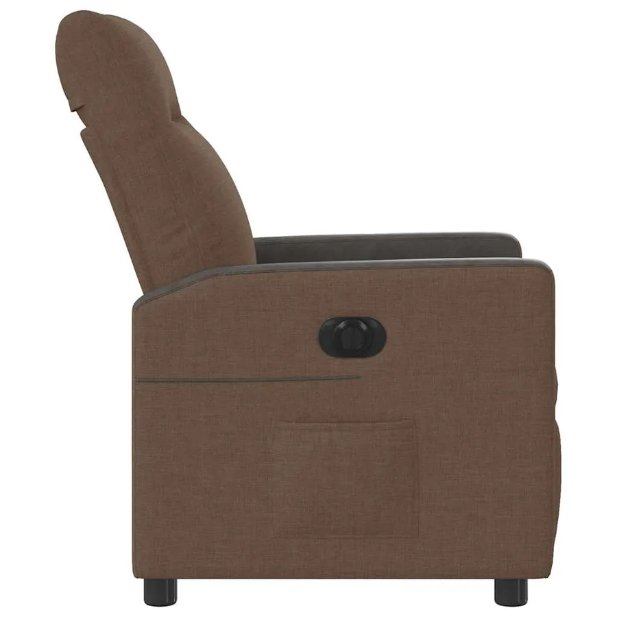 Fauteuil inclinable électrique Marron Tissu - 6
