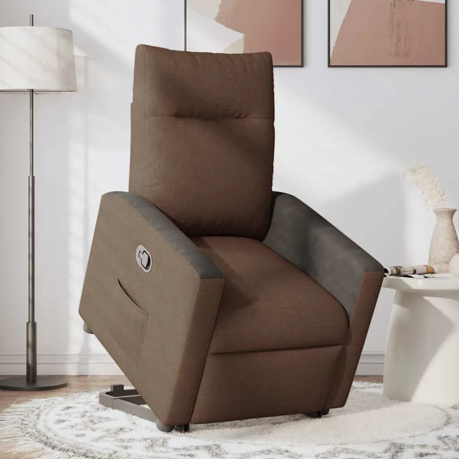 Fauteuil inclinable Marron Tissu - 3