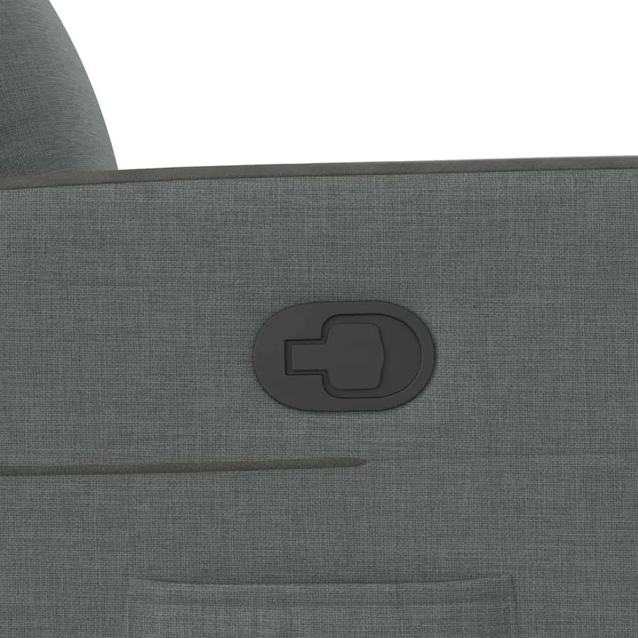 Fauteuil inclinable en tissu gris foncé - 8