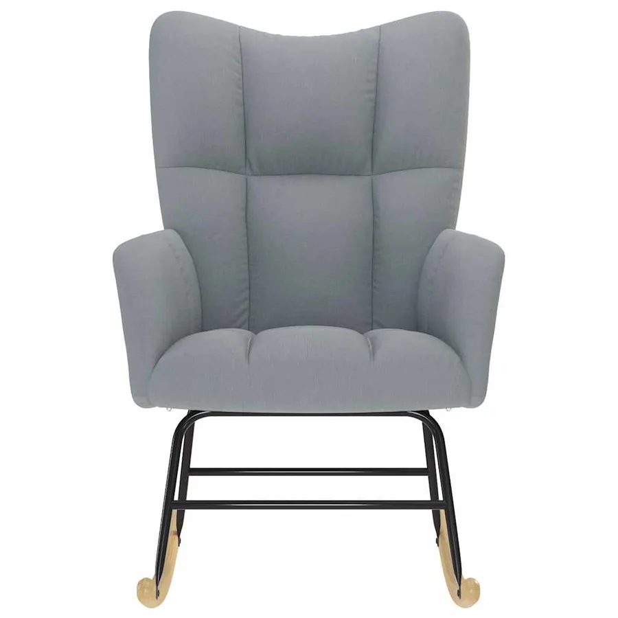Chaise à bascule Gris clair Tissu - 3
