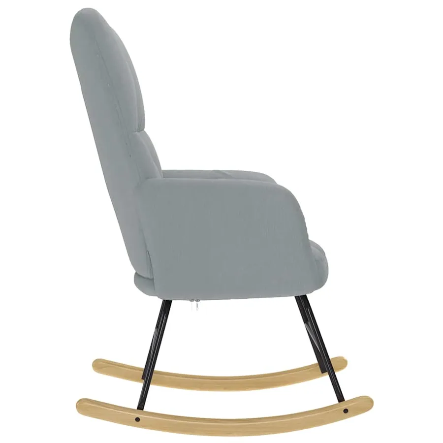 Chaise à bascule Gris clair Tissu - 4