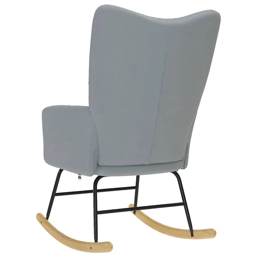Chaise à bascule Gris clair Tissu - 5