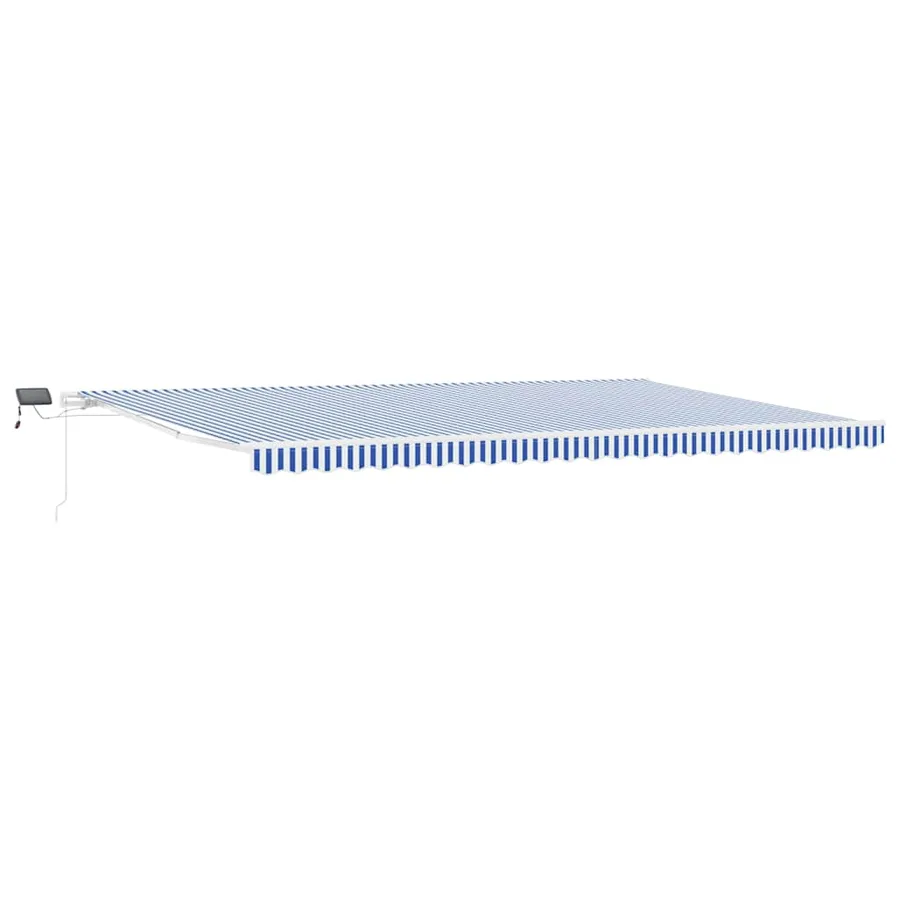 Auvent Rétractable Bleu et Blanc 600 × 300 cm - 2