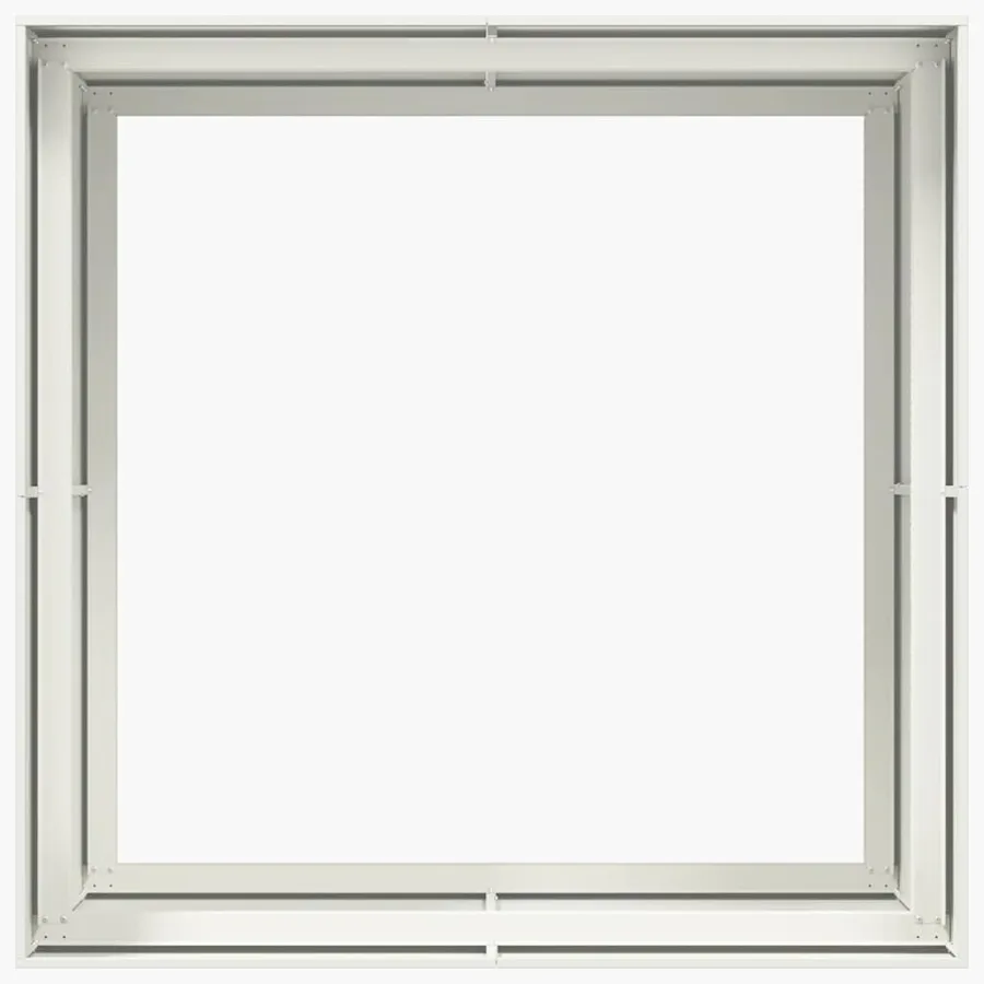 Jardinière blanc 100x100x80 cm acier - 5