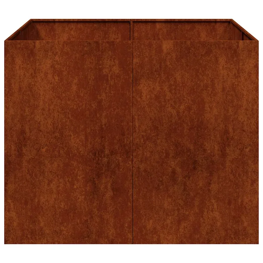 Jardinière rouillé 100x100x80 cm acier inoxydable - 4