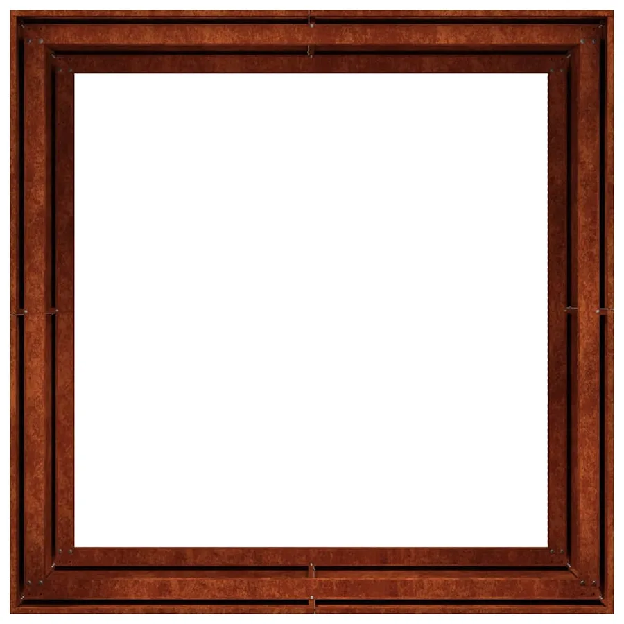 Jardinière rouillé 100x100x80 cm acier inoxydable - 6