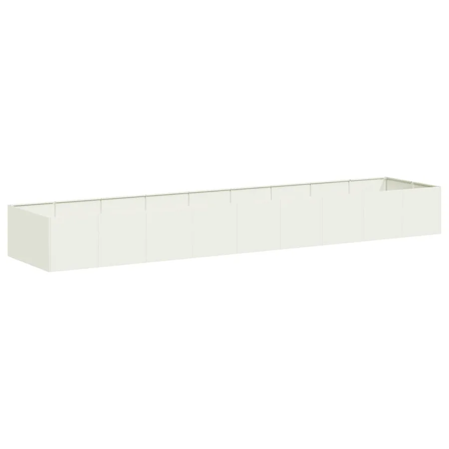 Jardinière blanc 360x80x40 cm acier - 2