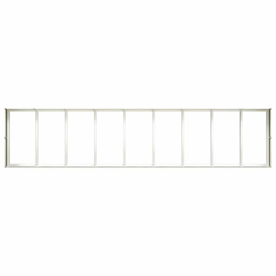 Jardinière blanc 360x80x40 cm acier - 5