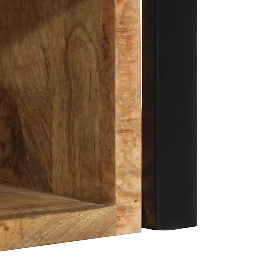 Table de chevet 40x35x40 cm bois brut massif de manguier - 10
