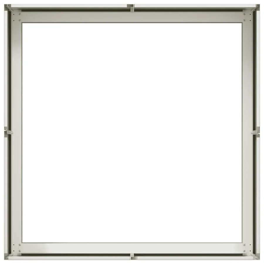 Jardinière blanc 80x80x30 cm acier - 5