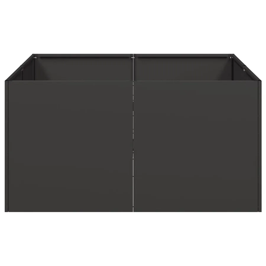 Jardinière noir 80x80x40 cm acier laminé à froid - 4