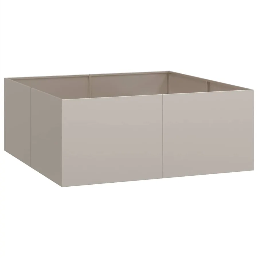 Jardinière rouillé 100x100x40 cm acier inoxydable - 5