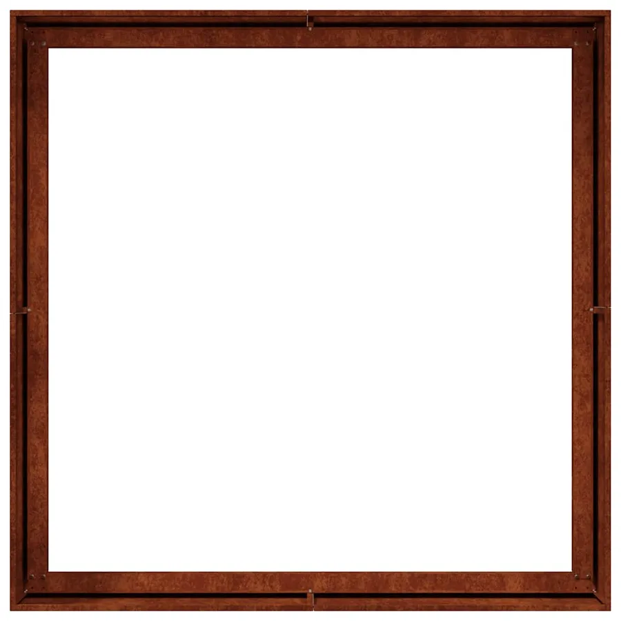 Jardinière rouillé 100x100x40 cm acier inoxydable - 6