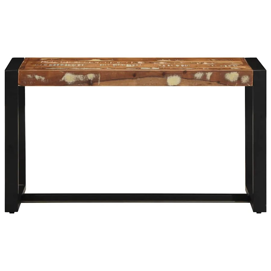 Banc multicolore 80x35x45 cm bois massif récupération - 4