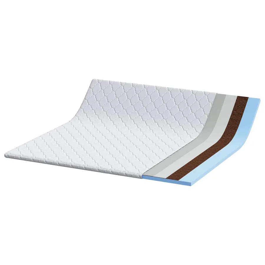 Surmatelas en Coco Blanc 200 x 200 cm Tissu jacquard - 4