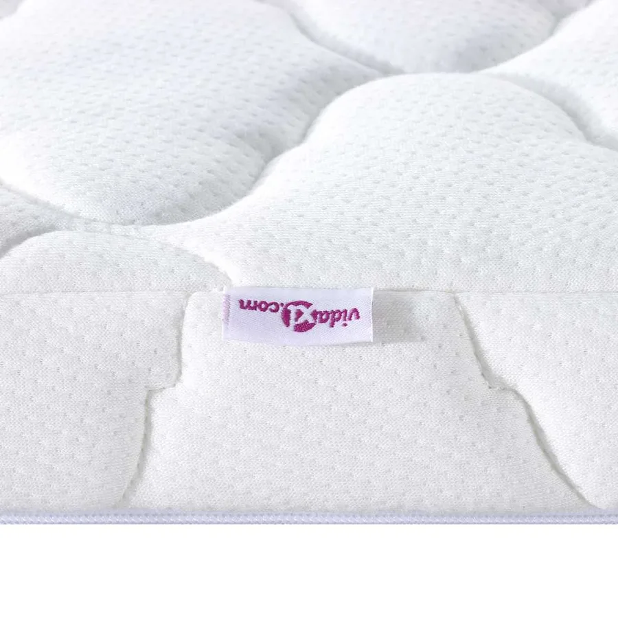 Surmatelas en Coco Blanc 200 x 200 cm Tissu jacquard - 9