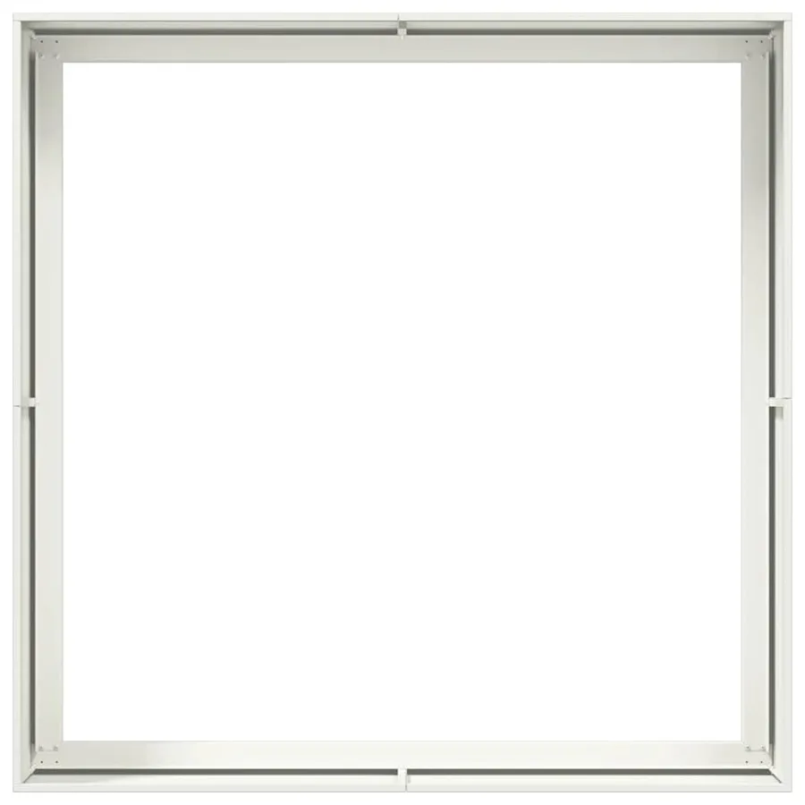 Jardinière blanc 100x100x40 cm acier - 5