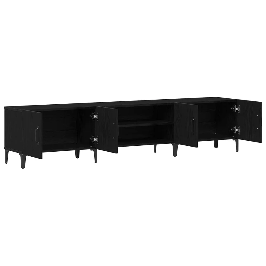 Meuble TV Chêne noir 180 x 31,5 x 40 cm Bois d'ingénierie - 5