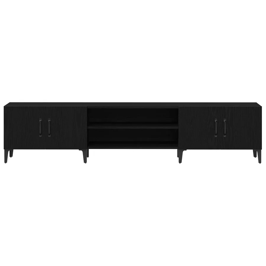 Meuble TV Chêne noir 180 x 31,5 x 40 cm Bois d'ingénierie - 6