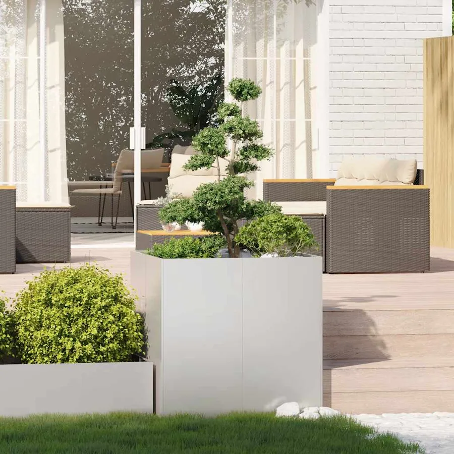 Jardinière 80x80x80 cm acier inoxydable - 3