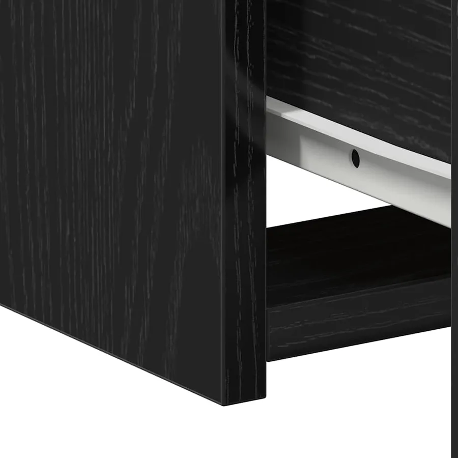 Table de nuit Chêne noir 50 x 32 x 60cm Bois d'ingénierie - 8