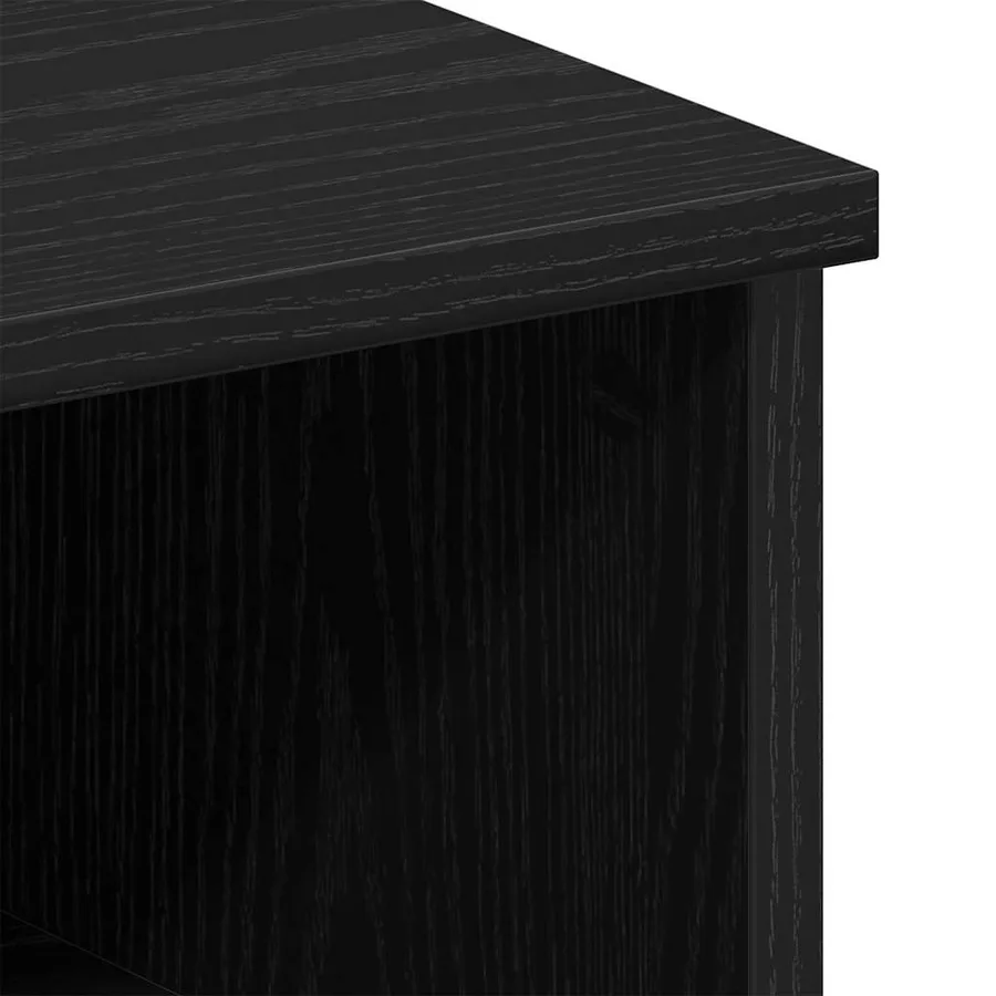 Table de nuit Chêne noir 50 x 32 x 60cm Bois d'ingénierie - 9