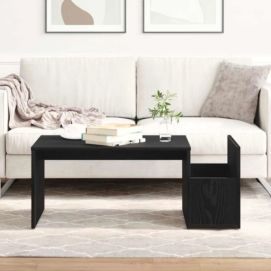 Table basse Chêne noir 90 x 45 x 35 cm Bois d'ingénierie