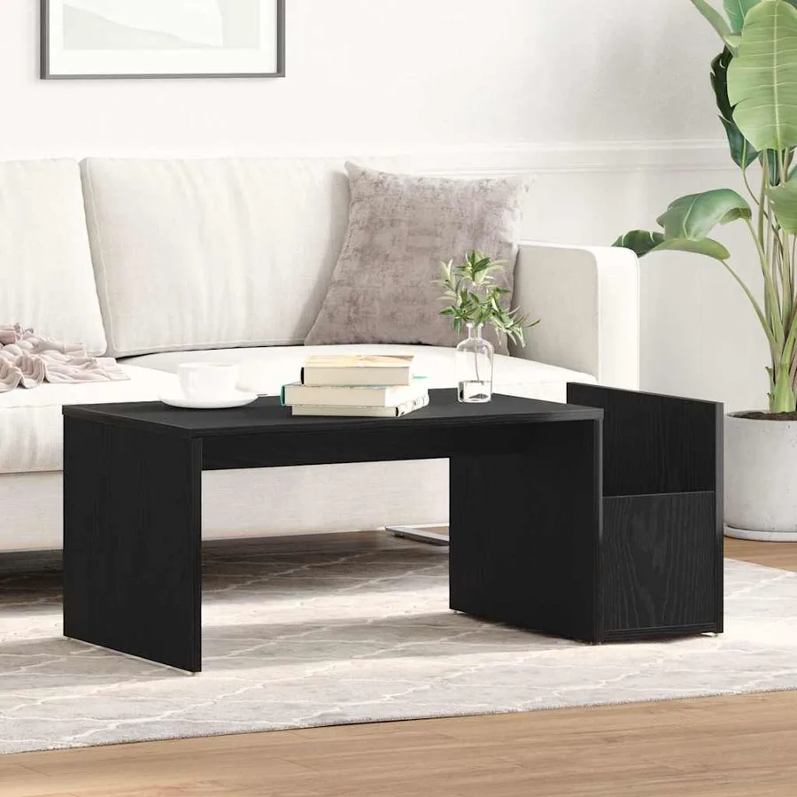 Table basse Chêne noir 90 x 45 x 35 cm Bois d'ingénierie - 4