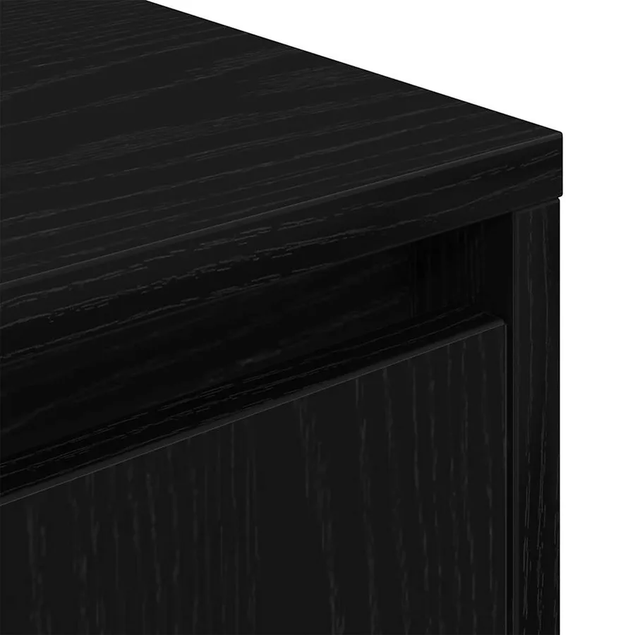 Table de chevet avec lumières LED noir 38x34x65 cm - 10