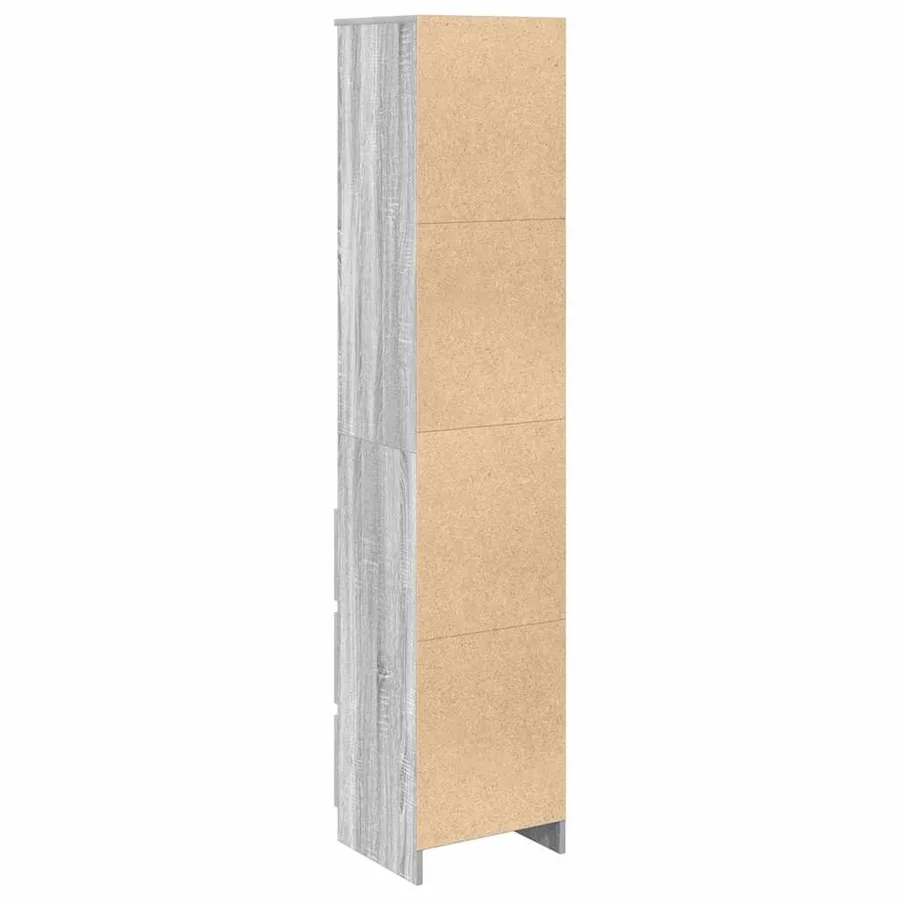 Buffet sonoma gris 37,5x35x180 cm bois d'ingénierie - 8