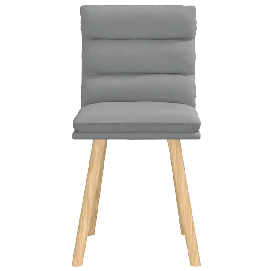 Chaises à manger lot de 2 gris clair tissu - 4