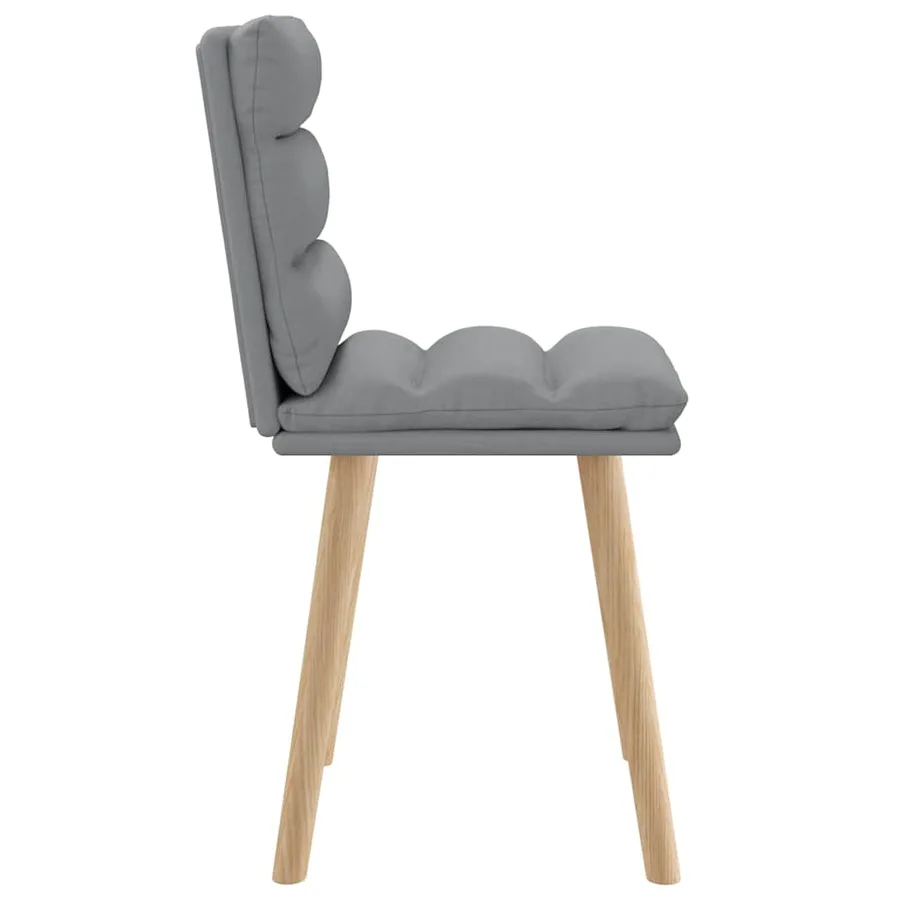 Chaises à manger lot de 2 gris clair tissu - 5