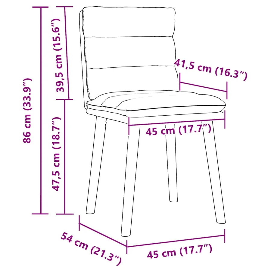 Chaises à manger lot de 2 gris clair tissu - 9