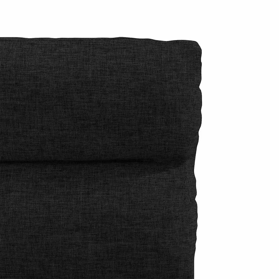 Chaises à manger lot de 4 noir tissu - 7