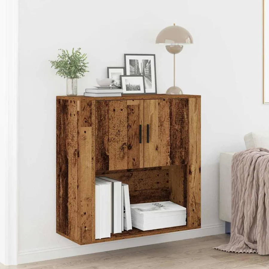 Meuble mural Bois Ancien 80 x 33 x 80 cm Bois d'ingénierie