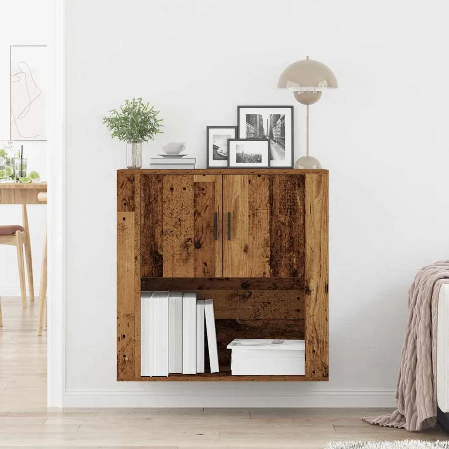 Meuble mural Bois Ancien 80 x 33 x 80 cm Bois d'ingénierie - 4